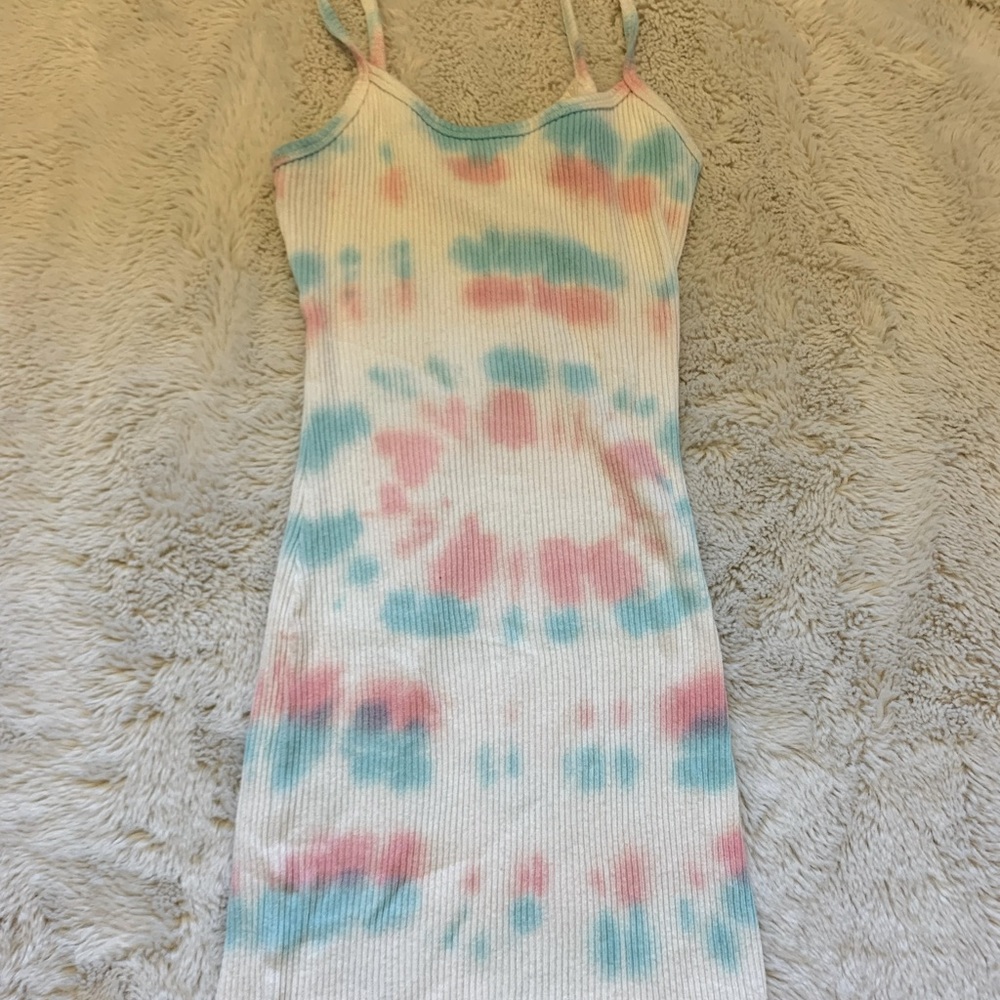 Amante Cotton Candy Tie Dye Mini Dress